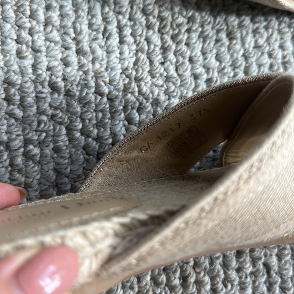 Brand New Dior Beige Granville Criss Cross Espadrille Sandals 37.5. - Picture 6 of 7